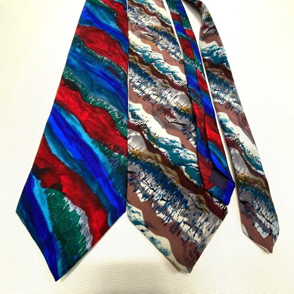 Jerry Garcia Tie‎ Lot Flaming Meadow 2 Ties Grateful Dead